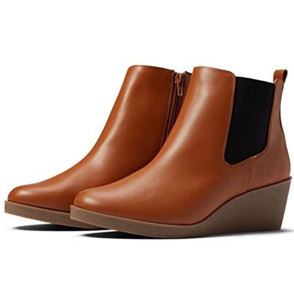 Aerosoles Brandi Wedge Booties with Zip Closure Size 11 - Picture 4 of 11